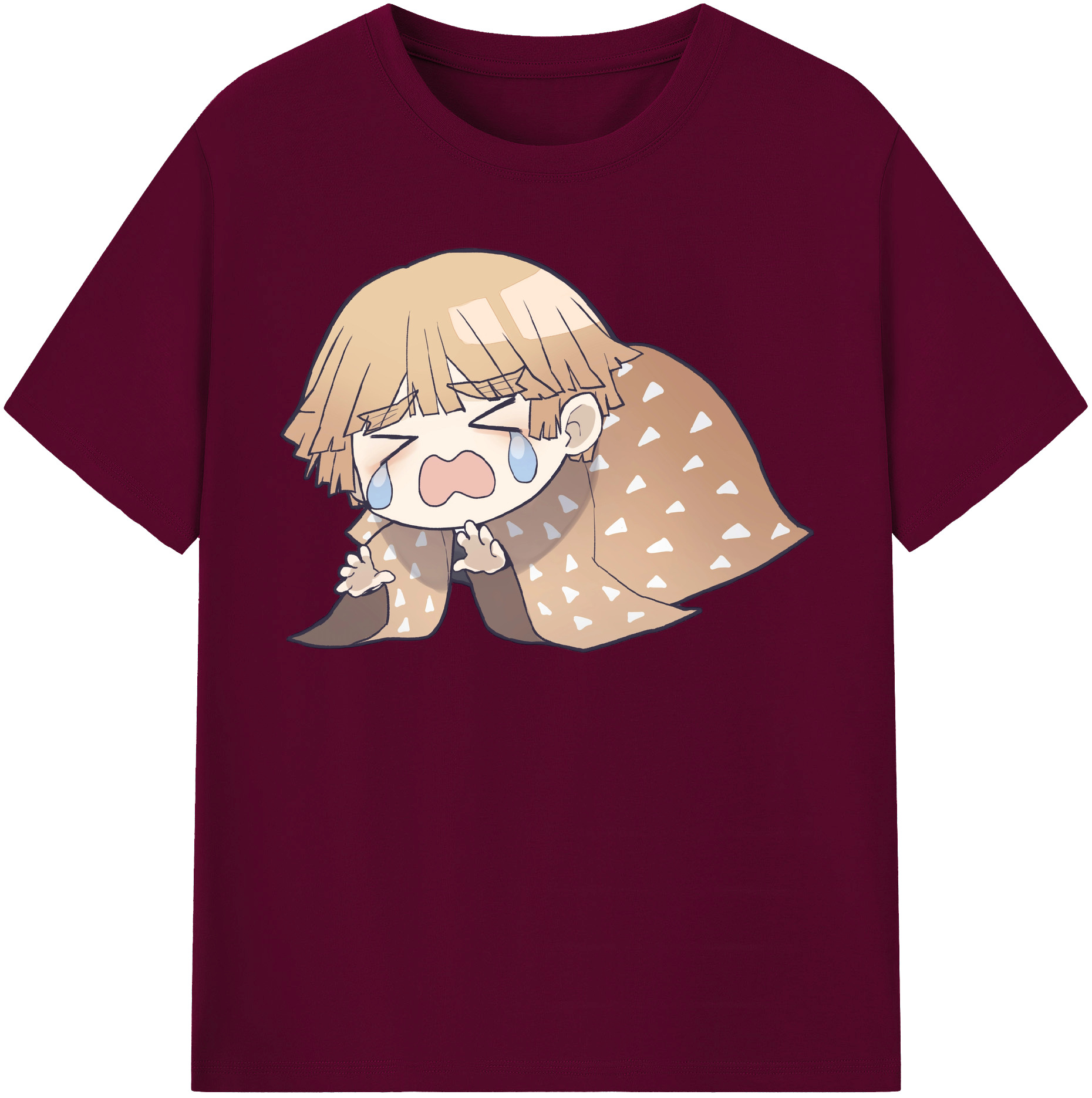 （画像用） 鬼滅の刃（きめつのやいば）我妻 善逸／あがつま ぜんいつ Agatsuma Zenitsu レディースカジュアルプリントTシャツ（綿100％）